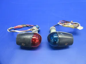 Grumman AA-1 Grimes LH & RH Nav Lights P/N 30-0009-35 TESTED (0825-1009)
